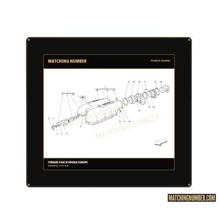 Intake manifold gasket and cover Ferrari 217471