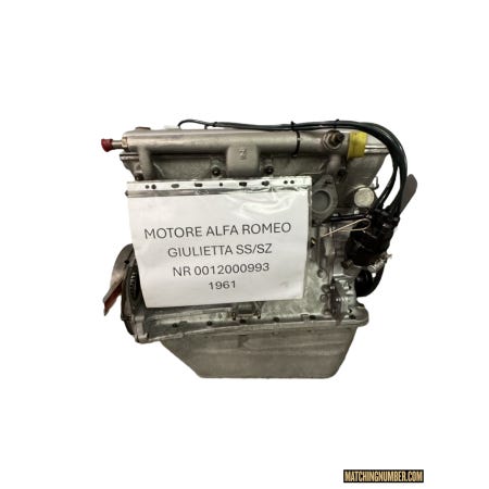 Motore Alfa Romeo Giulietta 1300 SZ/SS 0012000993; anno 1961