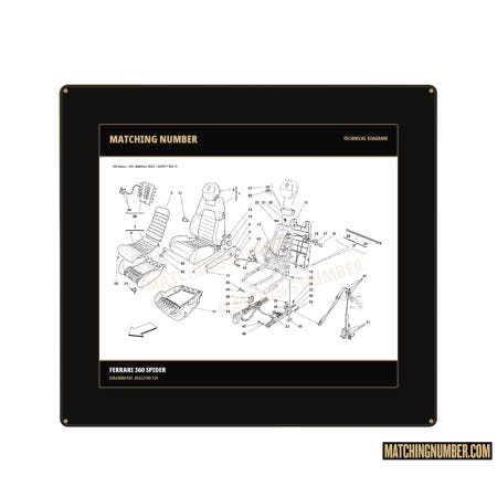 Ricoprimento anteriore guida sinistro sedile Ferrari 65922100