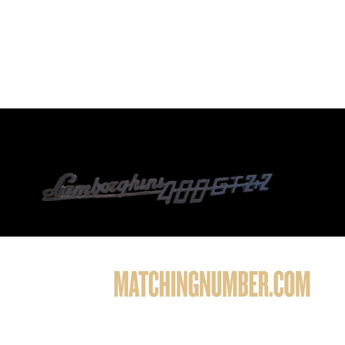 Rear lettering Lamborghini 400 GT 2 + 2