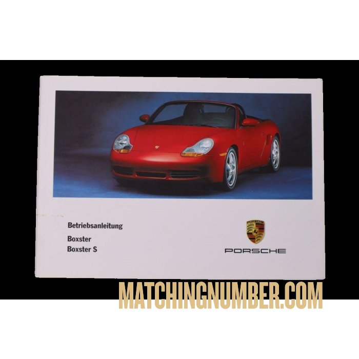 Porsche 986 Boxster and Boxster S Owner's Manual