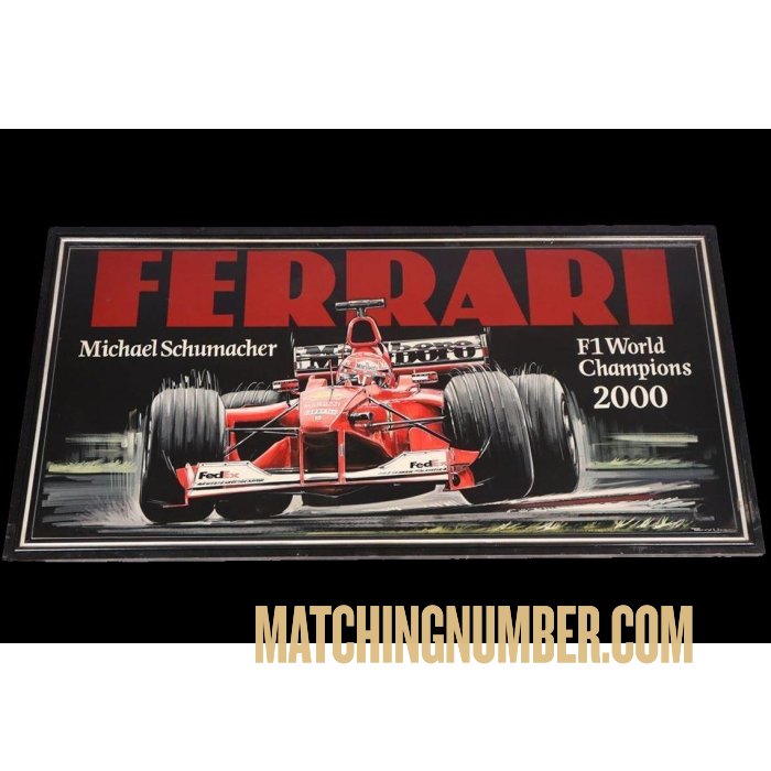 Michael Schumacher Ferrari Formula 1 Painting ad olio