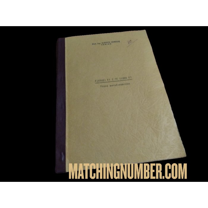 Sigma F1 Pininfarina Ferrari 1969 Wind Tunnel Technical Report