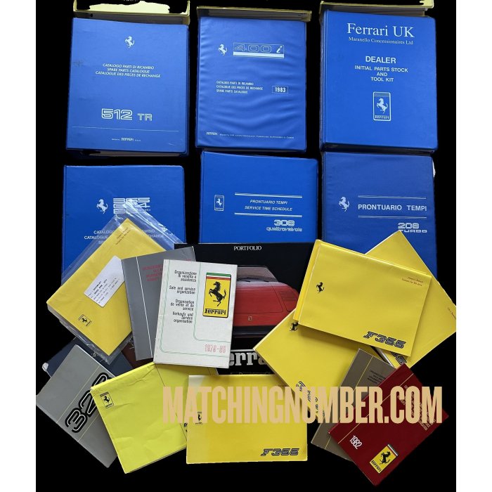 Collection of 85 Ferrari manuals