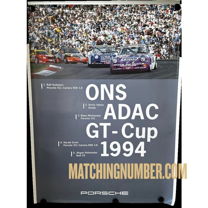 Original Porsche 964 911 ADAC GT Cup 1994 poster
