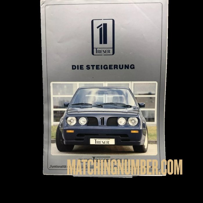 Treser Golf MK2 Brochure and Price List - Prospekt