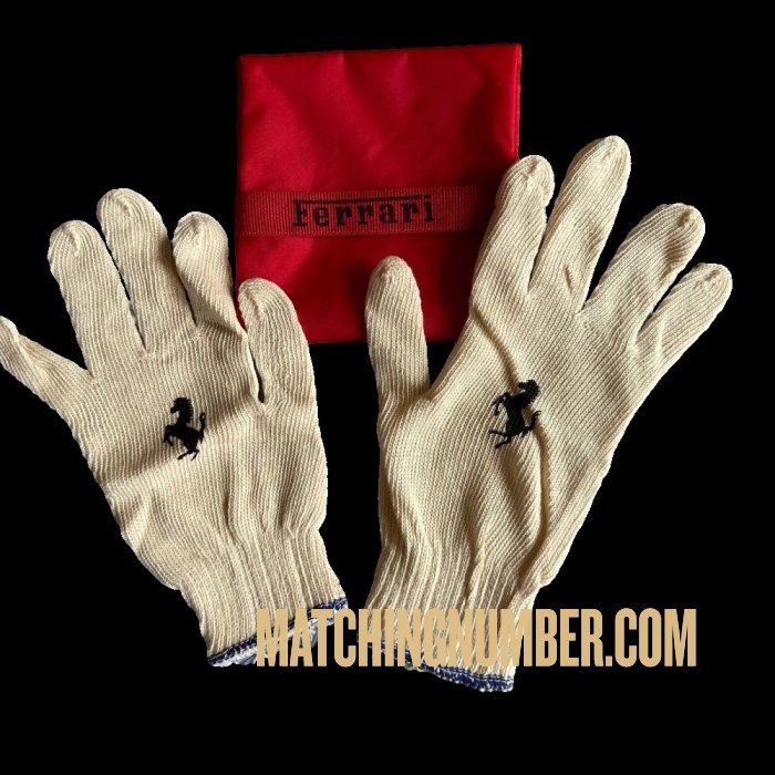 Original Ferrari Tire Changing Gloves with Case 360 430 458 488