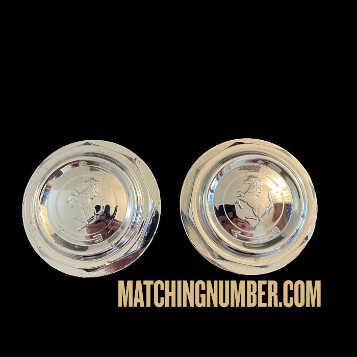 Pair of original Ferrari Testarossa single-nut wheel nuts