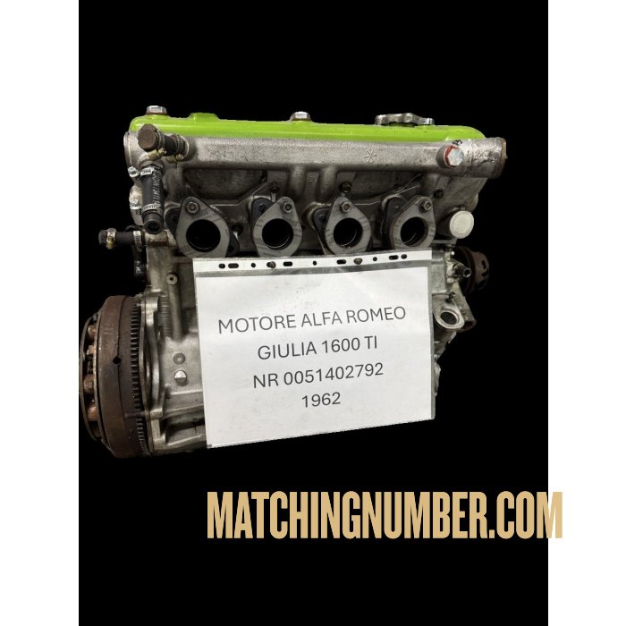 Alfa Romeo Giulia 1600 TI engine 0051402792; year 1962