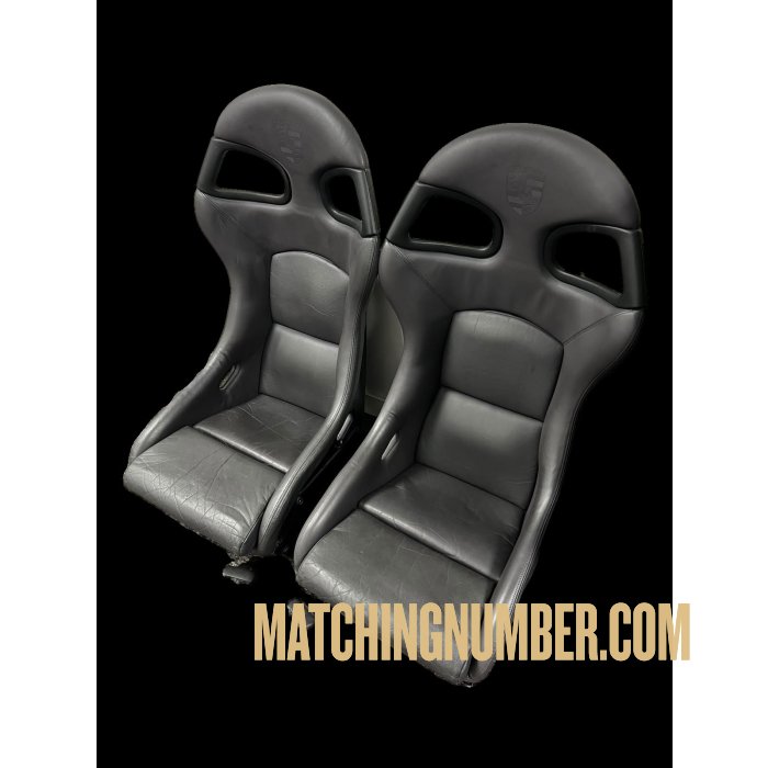 Pair of 996 OEM Exclusiv Department seats in gray leather 