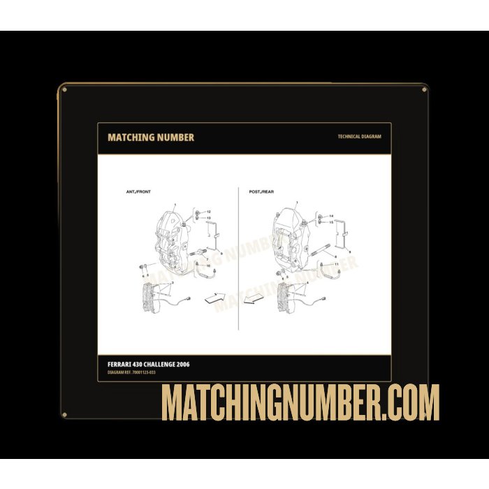 Rear Caliper Pad Kit 430 Challenge Ferrari 70001123