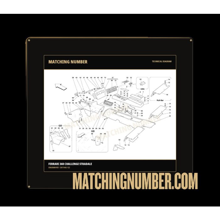 Countersunk washer Ø 6.4-18 × 0.4 Ferrari 12611442