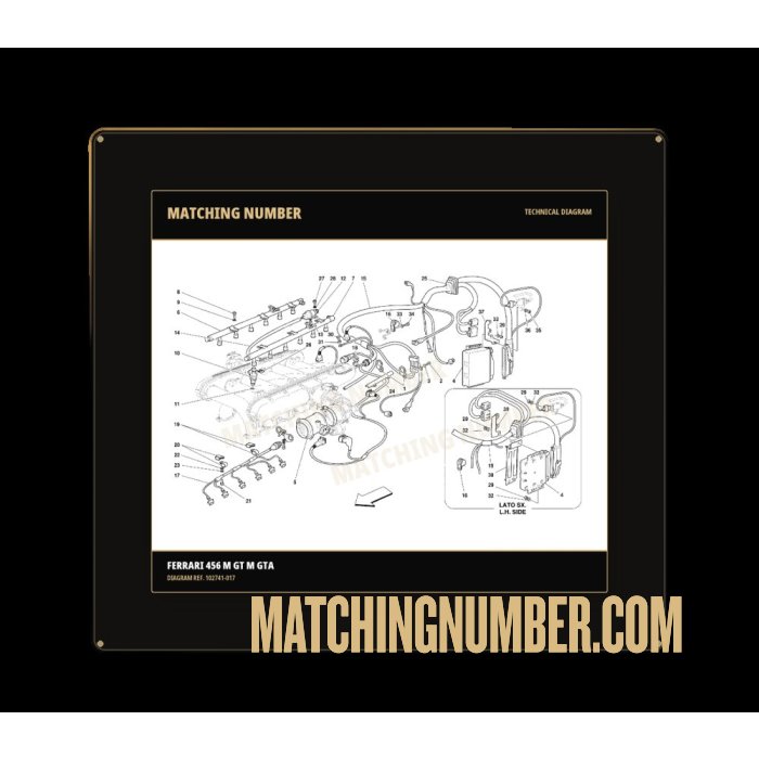 Data and nylon stop M6 × 6 Ferrari 102741
