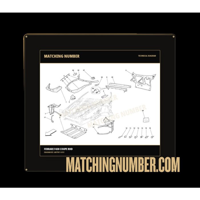 Right closing mobile tube, cataphoresis Ferrari 68079811