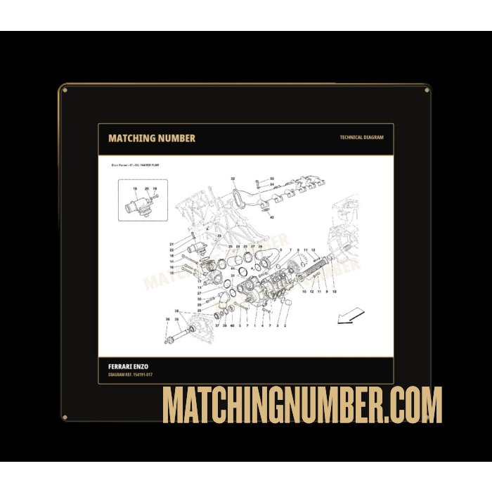 O-ring gasket Ø 44.17 × 1.78 Ferrari 154191