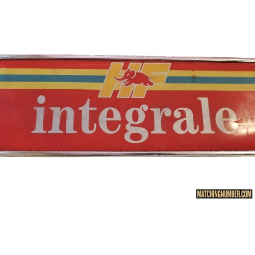 Trunk Model Code "HF INTEGRALE" Lancia Delta HF Integrale 16V EVO Final Edition