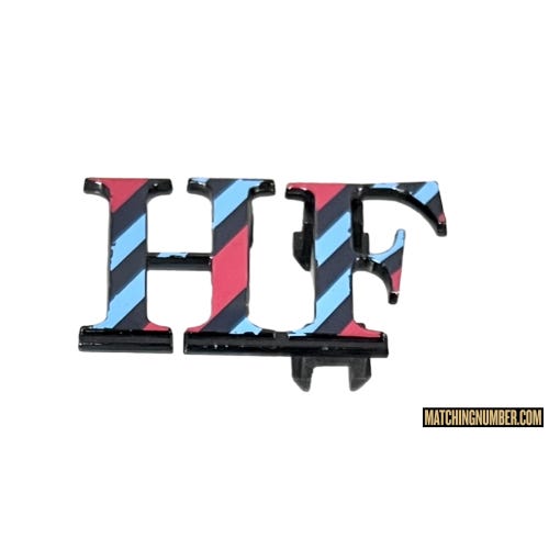 "HF" Grille Emblem in Martini Livery for Lancia Delta