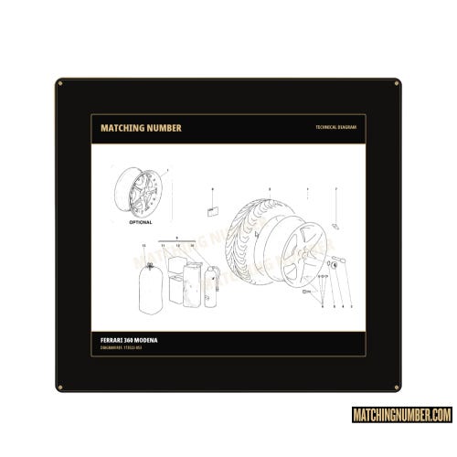 Bridgestone Ferrari 173522 Tire Pressure Plate