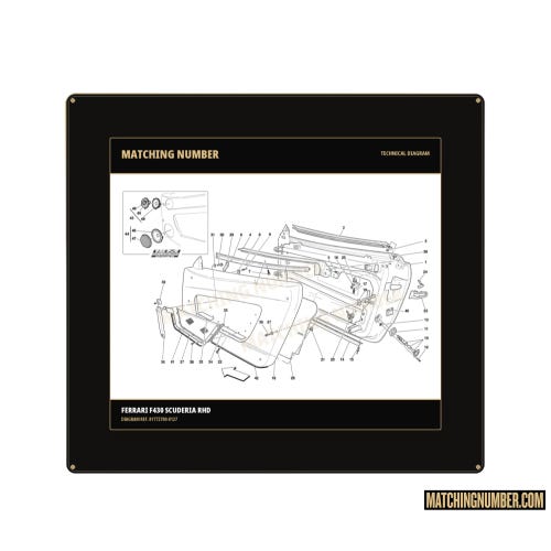 Ferrari 81772700 left door water cover