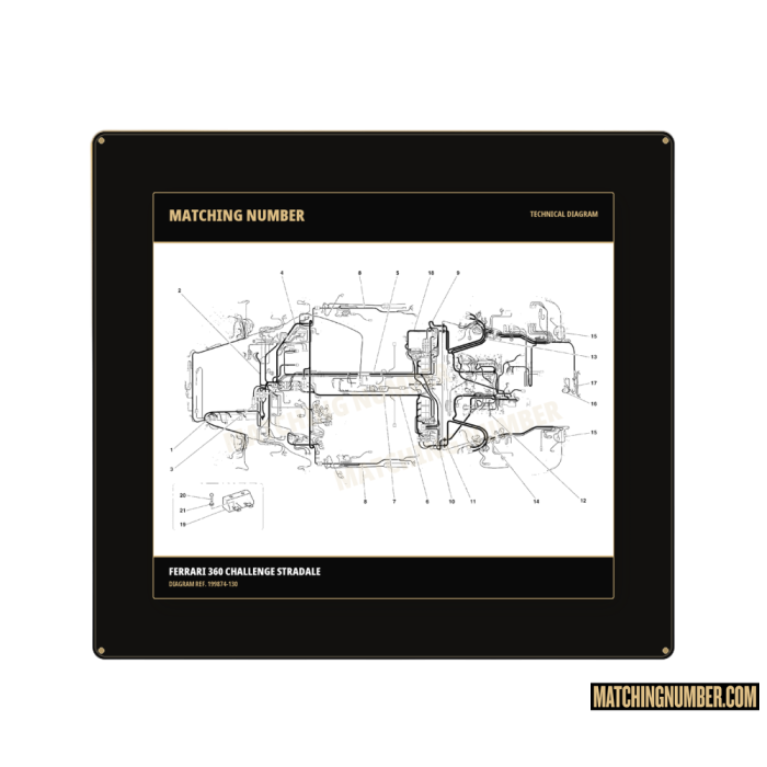 Cavi iniezione motore lato sinistro Ferrari 199874