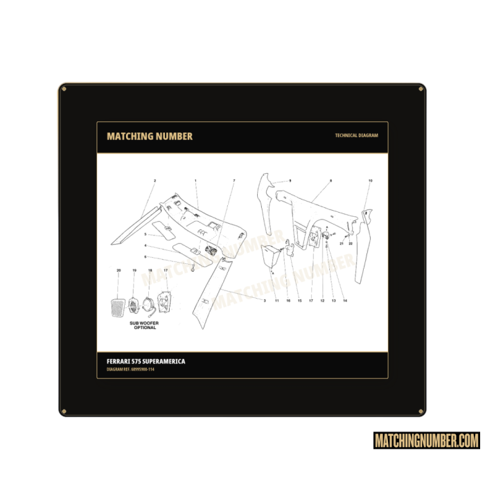Ferrari 68995900 Complete Fixed/Movable Drawer Hinge