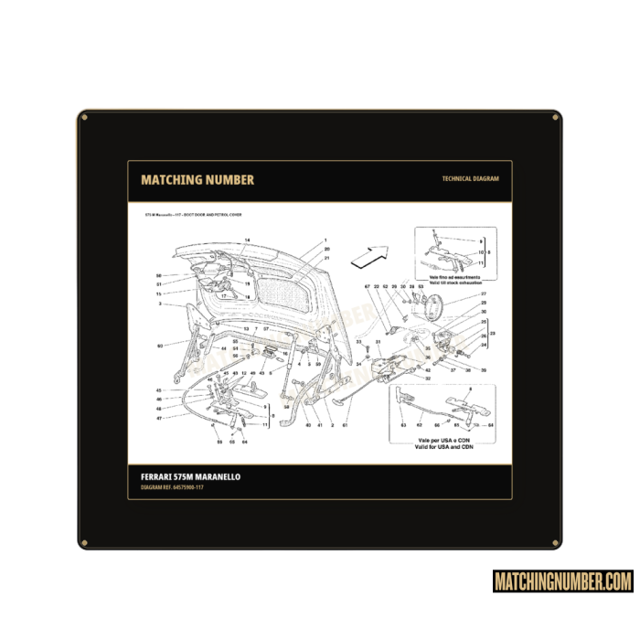 Cerniera sportello completo Ferrari 64575900