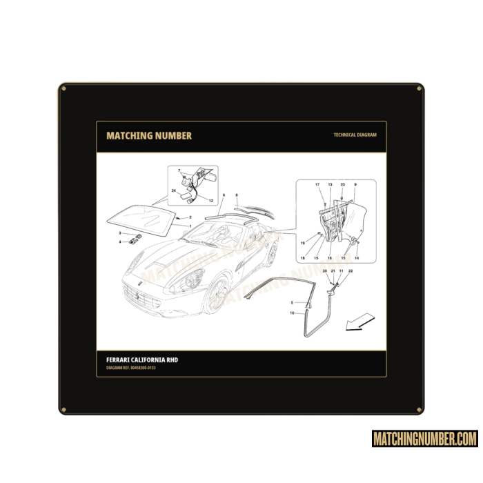 Guarnizione capote anteriore Ferrari 80458300