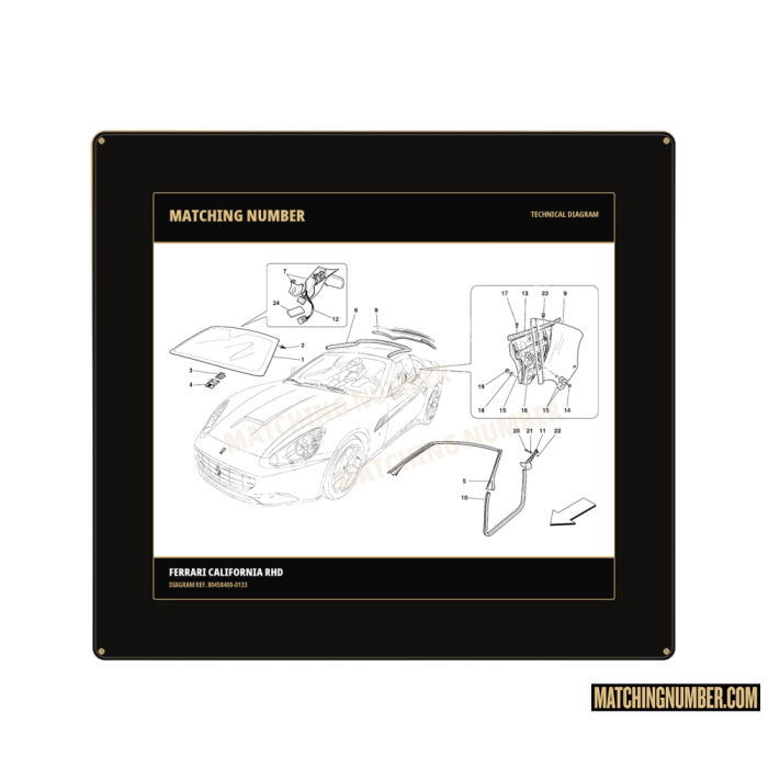 Guarnizione capote posteriore Ferrari 80458400