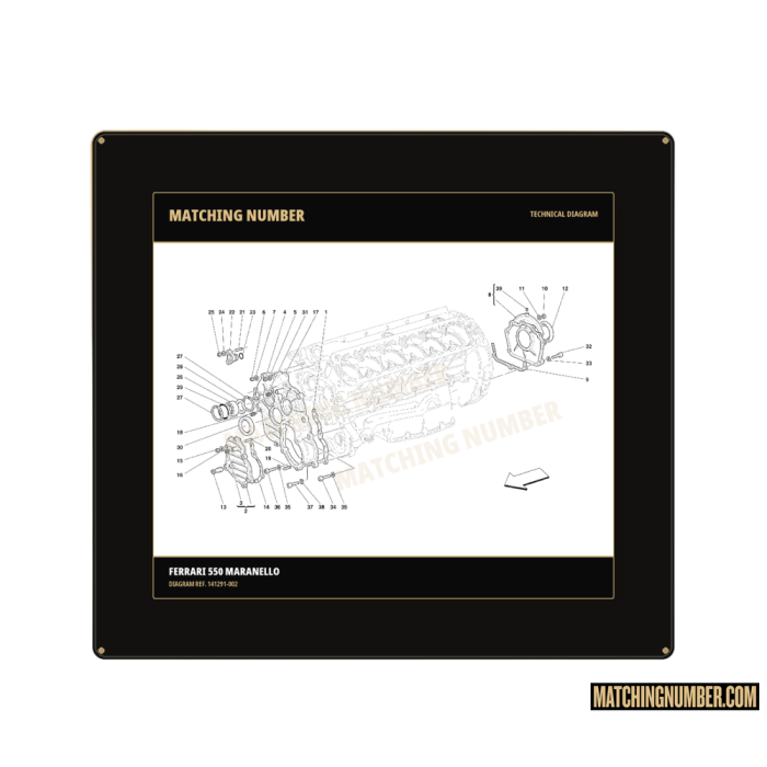 Guarnizione coperchio posteriore basamento Ferrari 141291