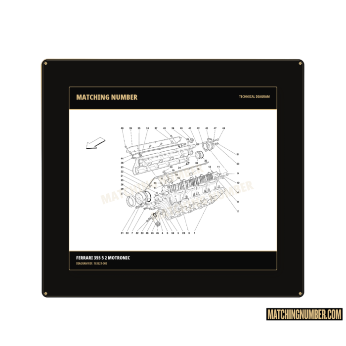 Guarnizione copricavi candele destra Ferrari 163621