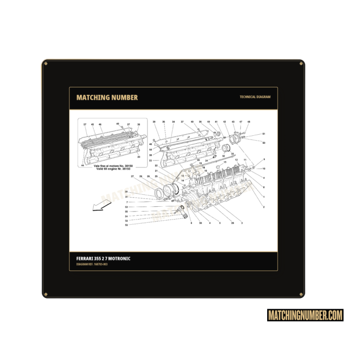 Guarnizione copricavi candele destra Ferrari 168703