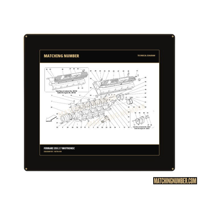 Guarnizione copricavi candele sinistra Ferrari 168706