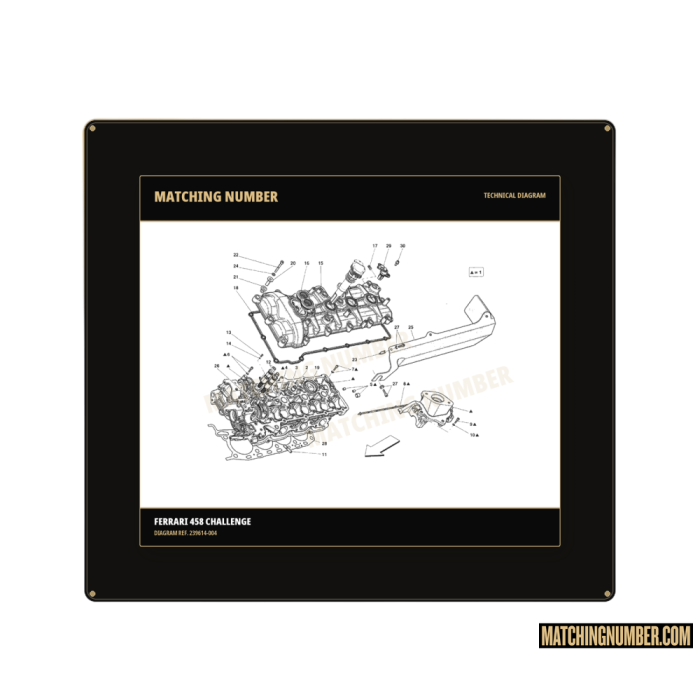 Gasket between pump cap and cylinder head Ferrari 239614