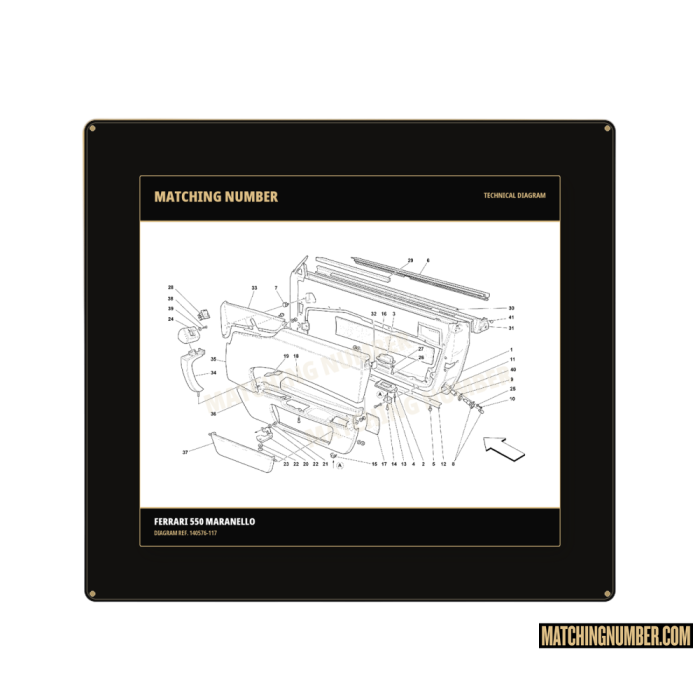 Guarnizione per fanale porta aperta Ferrari 140576