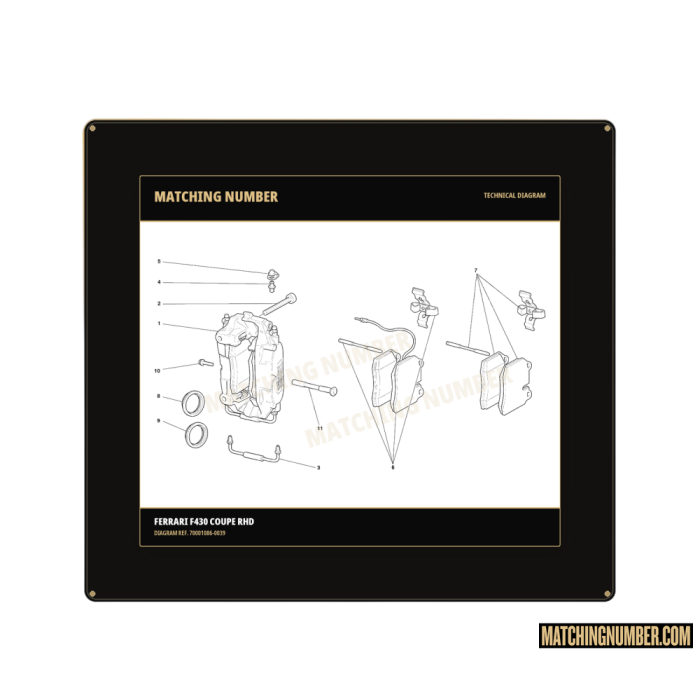 Kit pastiglie pinza freno anteriore F430 Ferrari 70001086