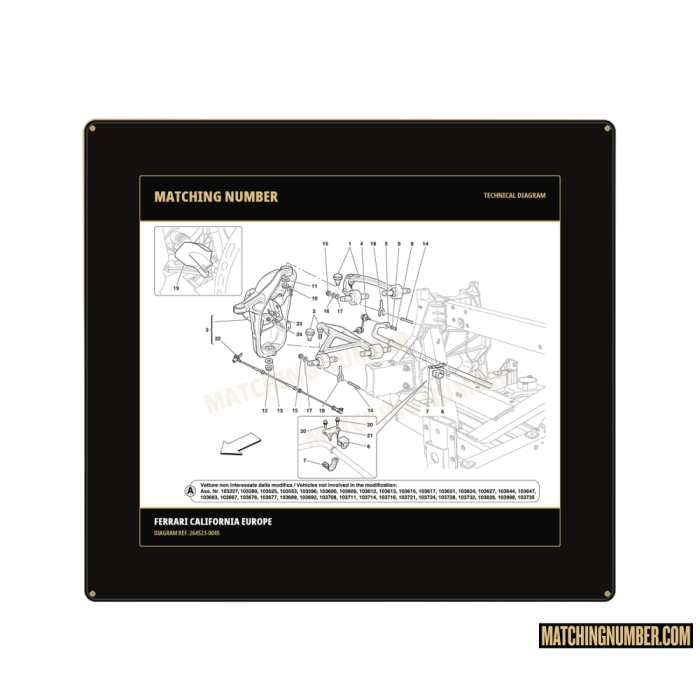 Leva inferiore anteriore sinistra completa Ferrari 264523