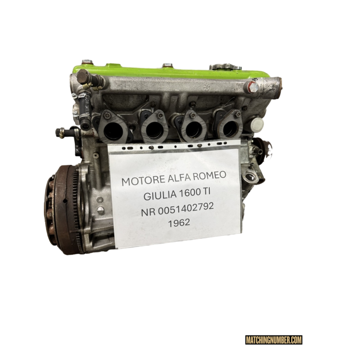 Alfa Romeo Giulia 1600 TI engine 0051402792; year 1962