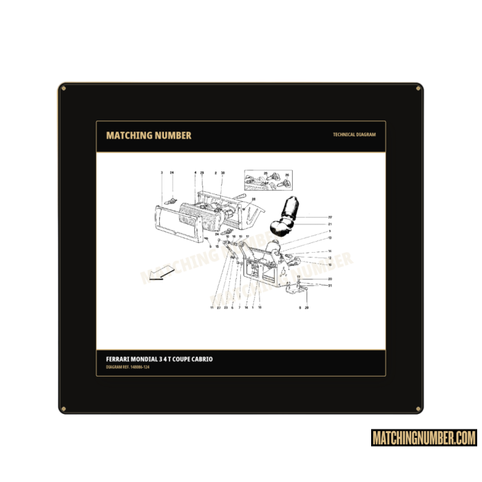 Ferrari 148086 front headlight adjustment fixed point pin