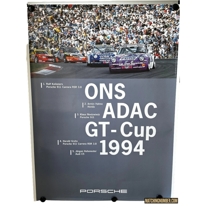 Poster originale Porsche 964 911 ADAC GT Cup 1994