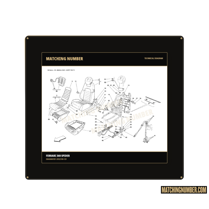 Ricoprimento anteriore guida sinistro sedile Ferrari 65922100