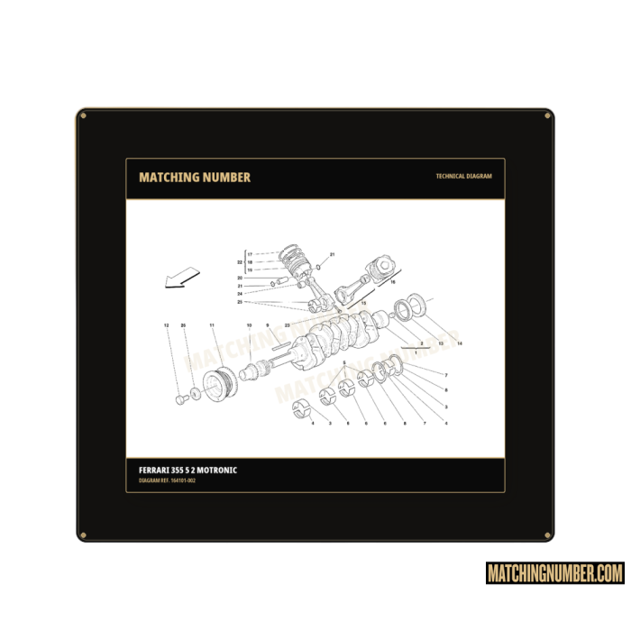 Semicuscinetto intermedio superiore Ferrari 164101