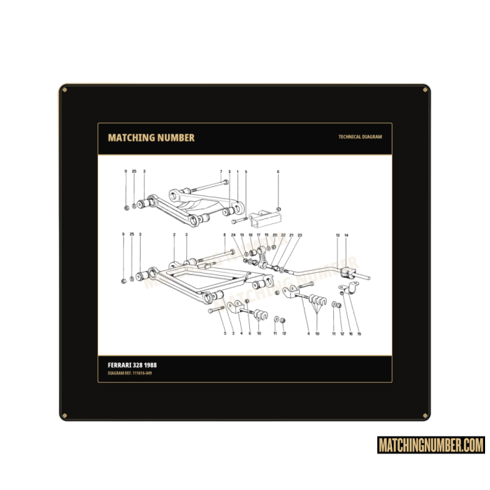 Silent block Ø 12-30 × 47, Shore 50-54, rectangular Ferrari 111616