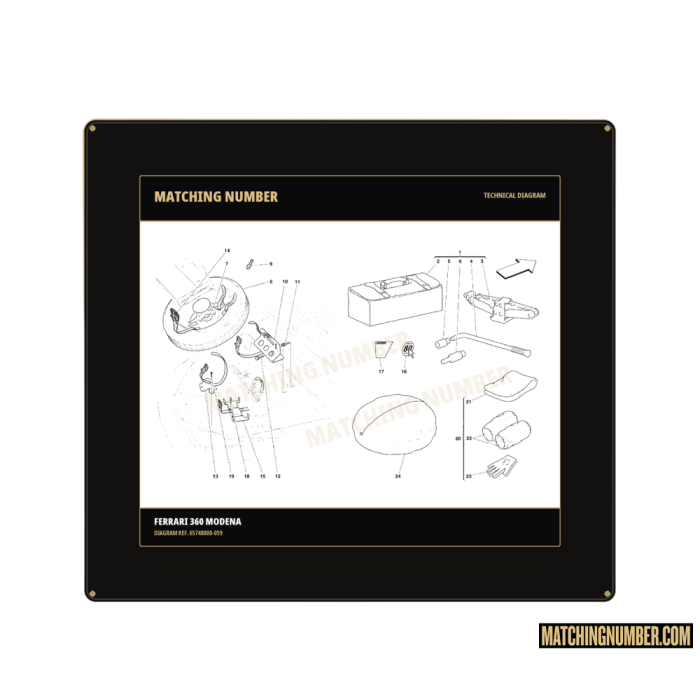 Complete jack bracket with strap Ferrari 65748800