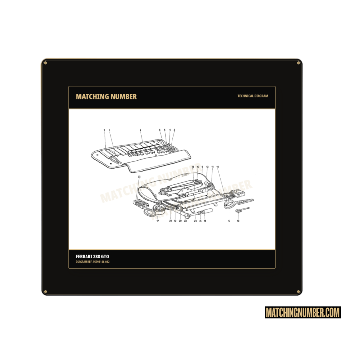 Original Ferrari warning triangle 95993146