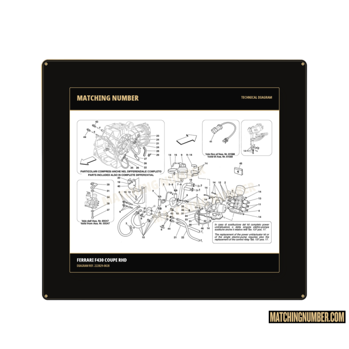 Tubo di sfiato olio completo Ferrari 222829